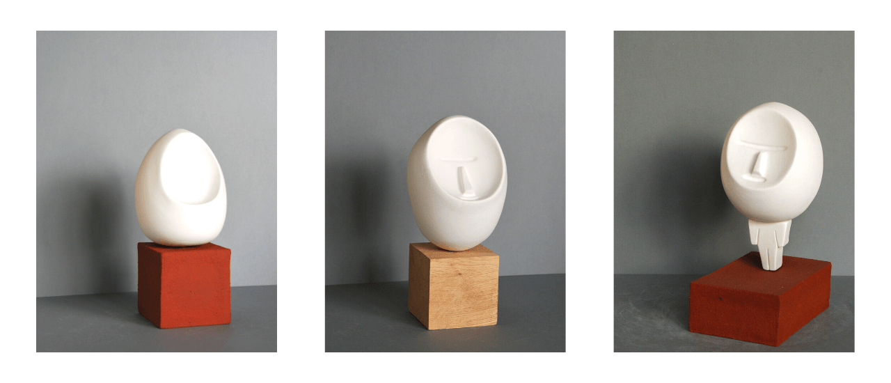 Les Hommes Cuillère sculpture porcelaine céramique Audrey Jezic